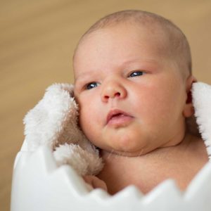 babyfotos nach der geburt zuhause von neugeborenem in ei in forchheim
